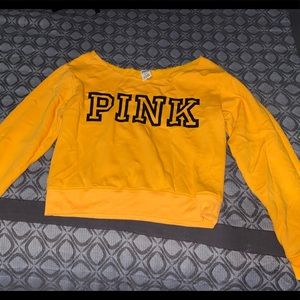 PINK EVERYDAY LOUNGE OFF THE SHOULDER SWEATSHIRT size M